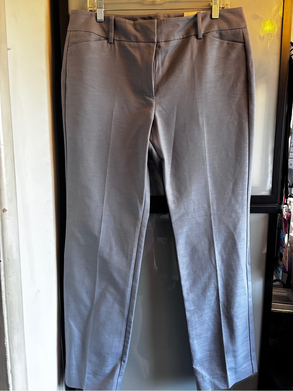 Ann Taylor Gray Dress Pants - Tailored Petit Straight